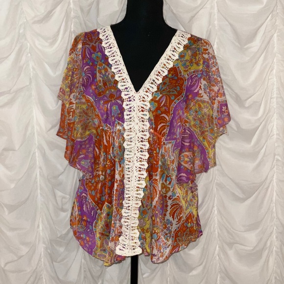 patterned bohemian top - Picture 1 of 5